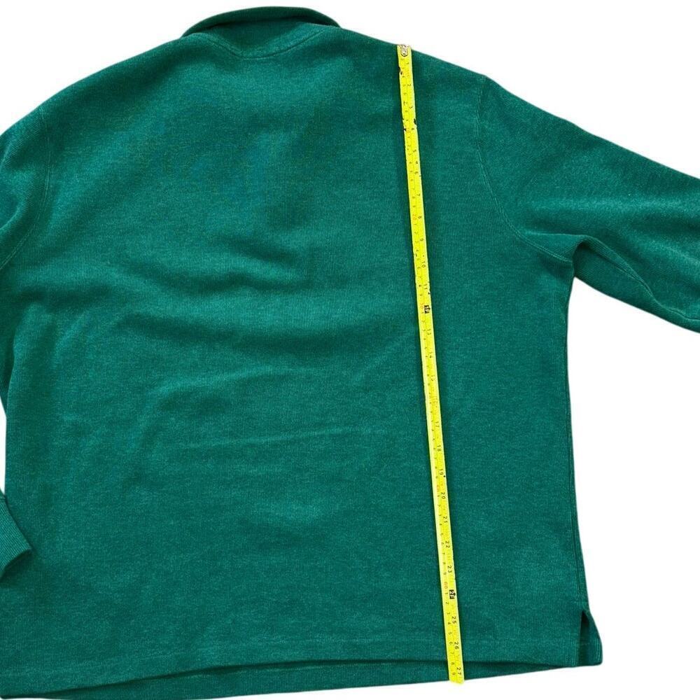 Polo Ralph Lauren 1/4 Zip Green Polo Pullover Men's L Preppy Workwear Office - Picture 9 of 10